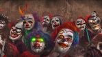 Angry Clown Mob retro pixel party